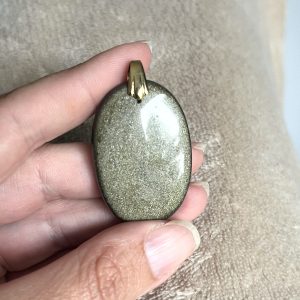 Pendentif en obsidienne dorée n°1 - Lumina Vitae