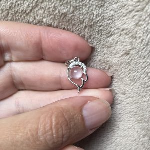 Pendentif Éclosion du Cœur – Quartz Rose 3 - Lumina Vitae
